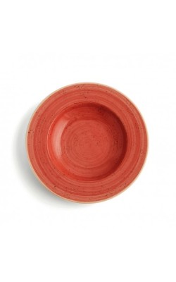 PLATO HONDO 26CM TERRA ROJO (6UDS)