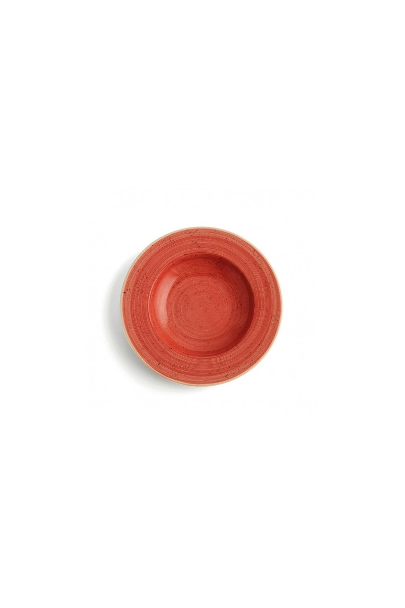 PLATO HONDO 26CM TERRA ROJO (6UDS)