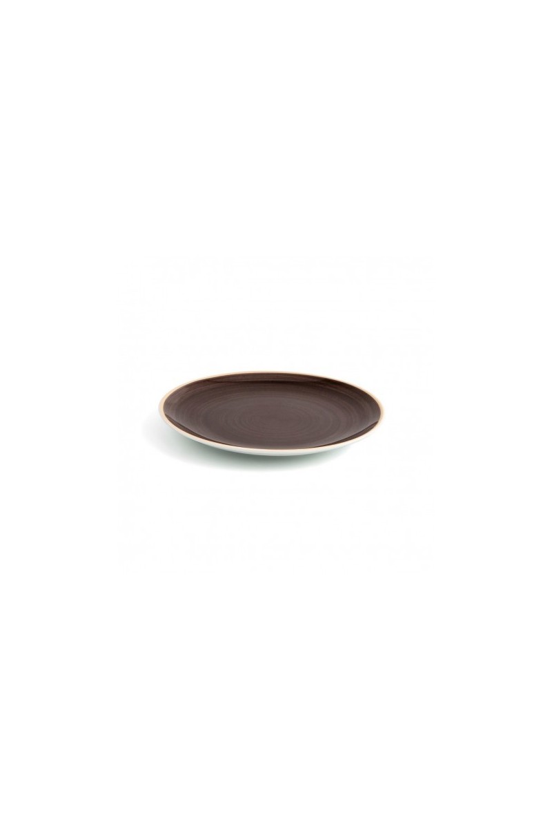 PLATO LLANO 21CM TERRA MOKA (12UDS)