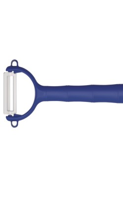 PELADOR DE CAÑA BAMBU CERAMICA MANGO AZUL