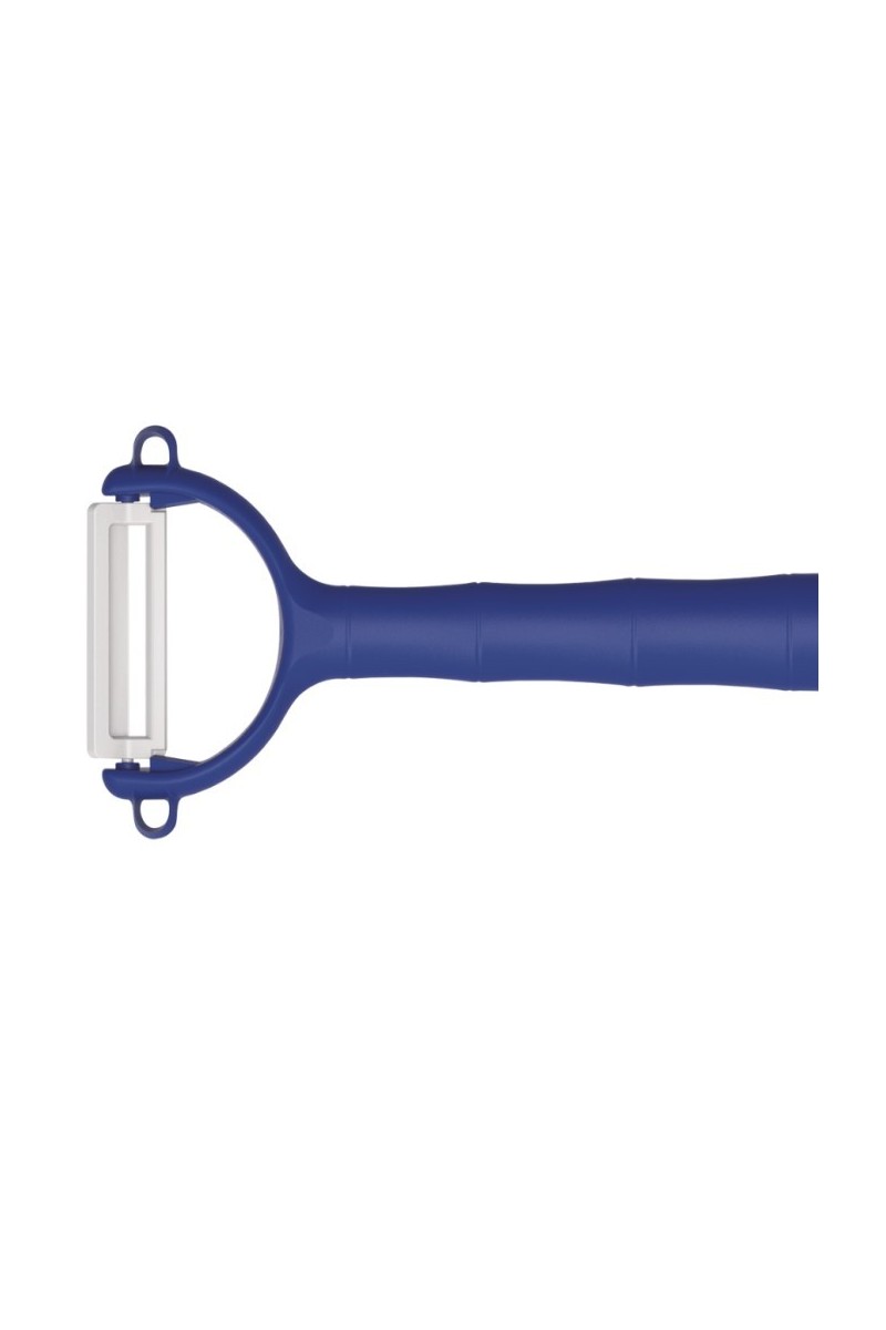 PELADOR DE CAÑA BAMBU CERAMICA MANGO AZUL
