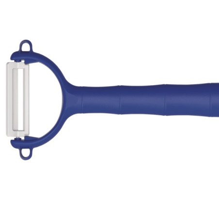 PELADOR DE CAÑA BAMBU CERAMICA MANGO AZUL