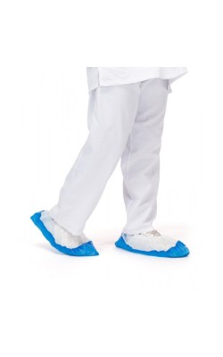 CUBREZAPATO C/SUELA CPE BLANCO/AZUL (500UND)