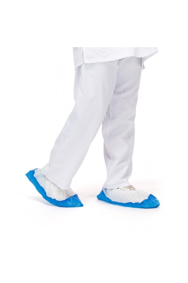 CUBREZAPATO C/SUELA CPE BLANCO/AZUL (500UND)
