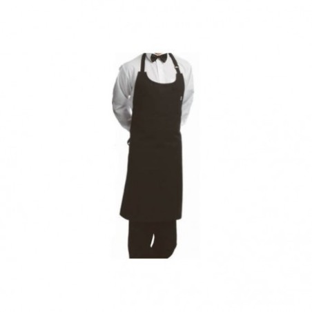 DELANTAL SOMELIER NEGRO CON BOLSILLOS 84X110