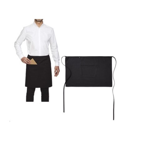 MANDIL CINTA C/BOLSILLO NEGRO 75X55