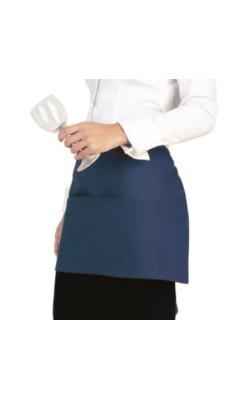 MANDIL MONEDERO 3 BOLSILLOS AZUL 60X30