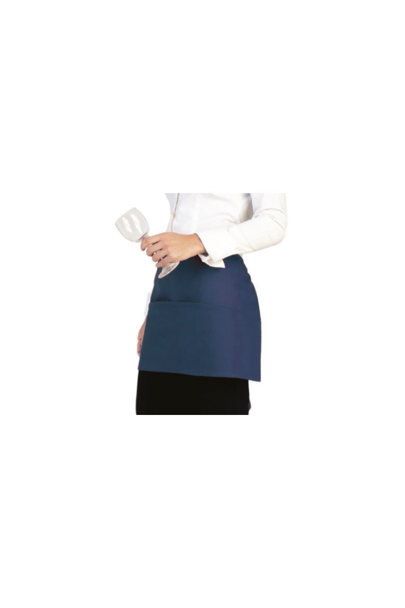 MANDIL MONEDERO 3 BOLSILLOS AZUL 60X30