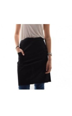 MANDIL MONEDERO 3 BOLSILLOS NEGRO 60X30