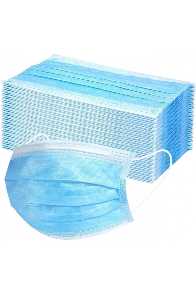 MASCARILLA HIGIENICA 3C C/GOMA AZUL 50UND