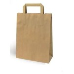 BOLSA PAPEL KRAFT 26+17X27 ASA PLANA (25UDS)