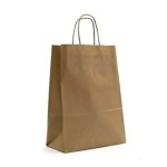 BOLSA PAPEL KRAFT 29X17X29 ASA RETORCIDA 25U