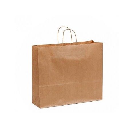 BOLSA PAPEL KRAFT 35X18X35 ASA RETORCIDA 25U
