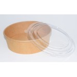 ENSALADERA CARTON CON TAPA KRAFT 500ML (25UD)