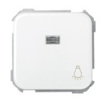 Pulsador grabado luz con luminoso SIMON 31 10A 250V 64x65mm 31661-30 Blanco