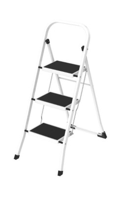 TABURETE SONECOL METALICO 3P. BLANCO ANTIDESLIZANTE PLANO