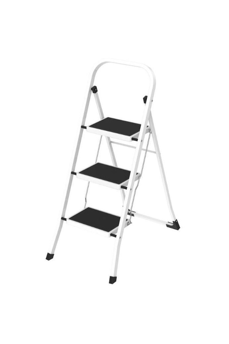 TABURETE SONECOL METALICO 3P. BLANCO ANTIDESLIZANTE PLANO