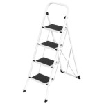 TABURETE SONECOL METALICO 4P. BLANCO ANTIDESLIZANTE PLANO