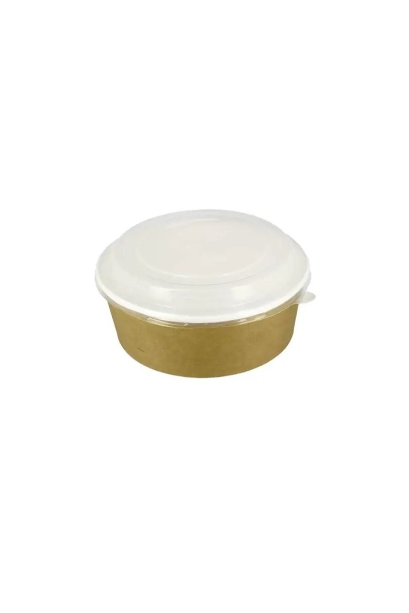 TARRINA CARTÓN CKB KRAFT/BLANCO CON TAPA PP 38 oz. 1120 ml. 25 UDS