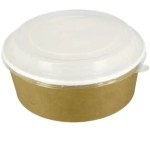 TARRINA CARTÓN CKB KRAFT/BLANCO CON TAPA PP 38 oz. 1120 ml. 25 UDS