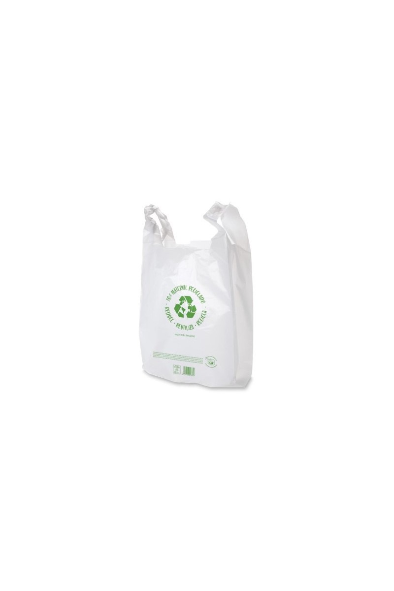 BOLSA CAMISETA 30x40 RECICLADA 70% 100UDS