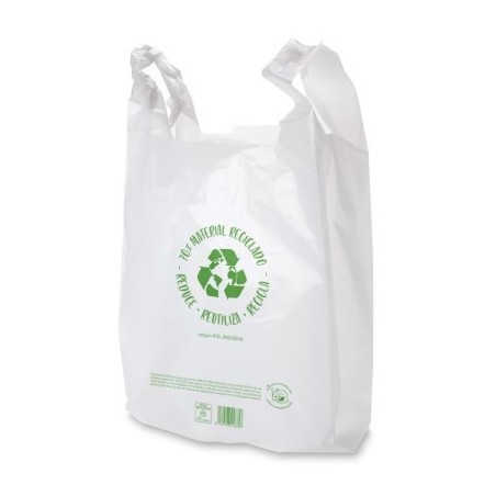BOLSA CAMISETA 30x40 RECICLADA 70% 100UDS