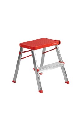 TABURETE ALUMINIO ROLSER 2P. ROJO