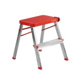 TABURETE ALUMINIO ROLSER 2P. ROJO