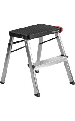 TABURETE ALUMINIO ROLSER 2P. NEGRO
