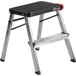 TABURETE ALUMINIO ROLSER 2P. NEGRO