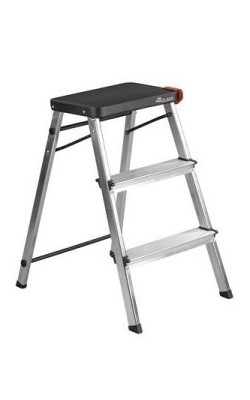 TABURETE ALUMINIO ROLSER 3P. NEGRO