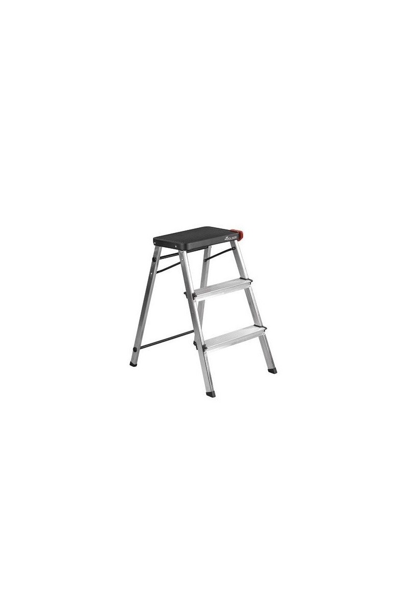 TABURETE ALUMINIO ROLSER 3P. NEGRO