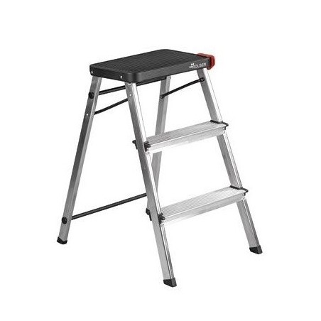 TABURETE ALUMINIO ROLSER 3P. NEGRO