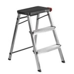 TABURETE ALUMINIO ROLSER 3P. NEGRO