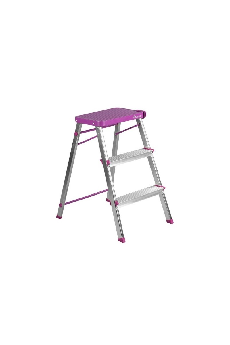 TABURETE ALUMINIO ROLSER 3P. MALVA