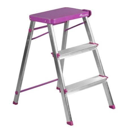 TABURETE ALUMINIO ROLSER 3P. MALVA