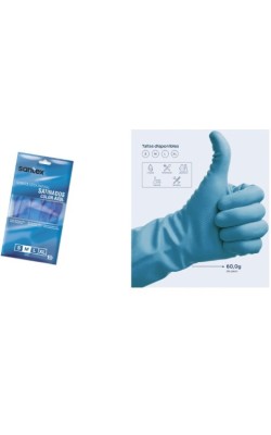 GUANTE SATINADO AZUL SANTEX T/M