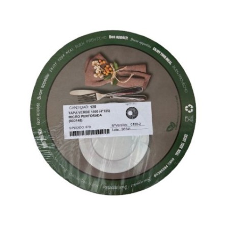 TAPA CARTON ENVASE ALUMINIO CIRCULAR PARA REF D0088 (125 UDS)