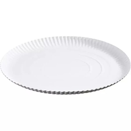 BANDEJA DE CARTON REDONDA 27CM (100UDS)