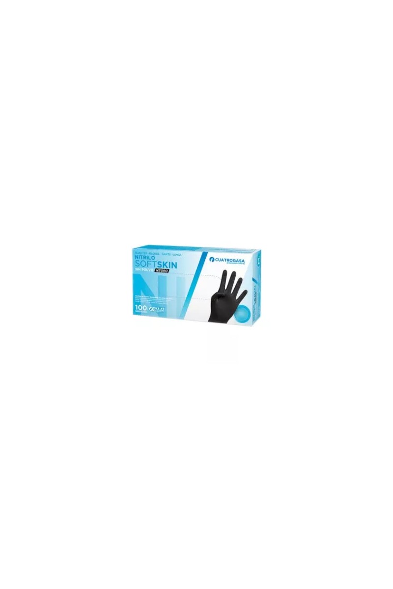 GUANTE NITRILO S/P NEGRO SOFTSKIN T/G (100UD)