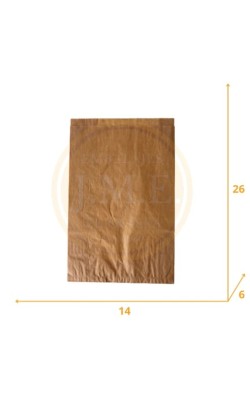 BOLSA PAN KRAFT SIN DECORAR 14+6X26 (2000UDS)