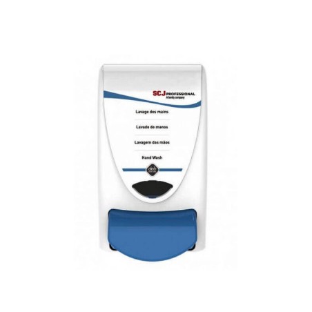 DOSIFICADOR DEB COLOR BOTON AZUL-BLANCO 1L