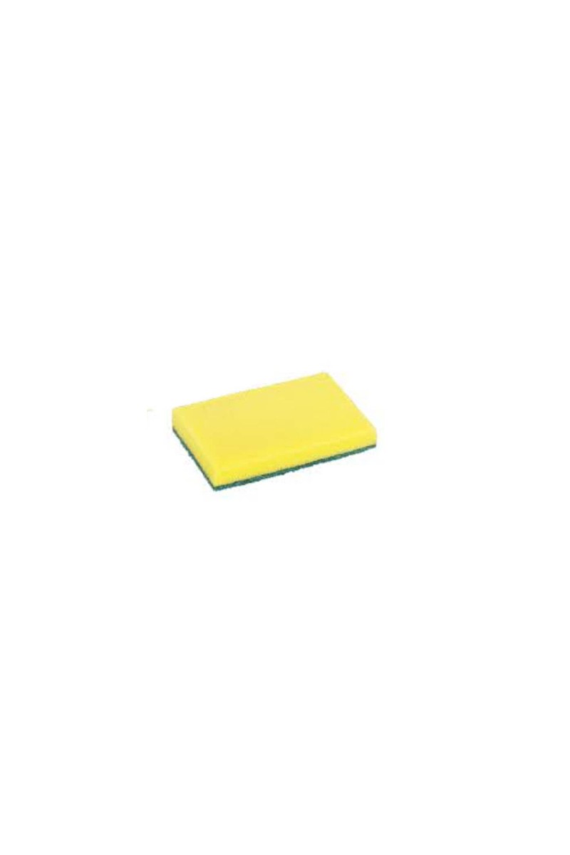 FIBRA VERDE CON ESPONJA 10X15CM (6UDS) BY