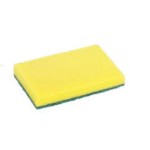 FIBRA VERDE CON ESPONJA 10X15CM (6UDS) BY