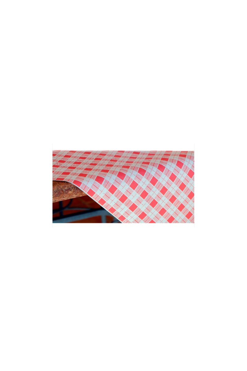 MANTEL 100X100 40GR CUADROS ROJOS (400UDS)