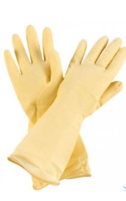 GUANTE FLOCADO AMARILLO T/M (12UDS)
