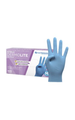 GUANTE NITRILO AZUL DERMOLITE T/M (100UDS)