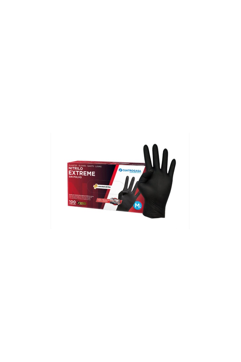 GUANTE NITRILO NEGRO EXTREME T/G (100U)