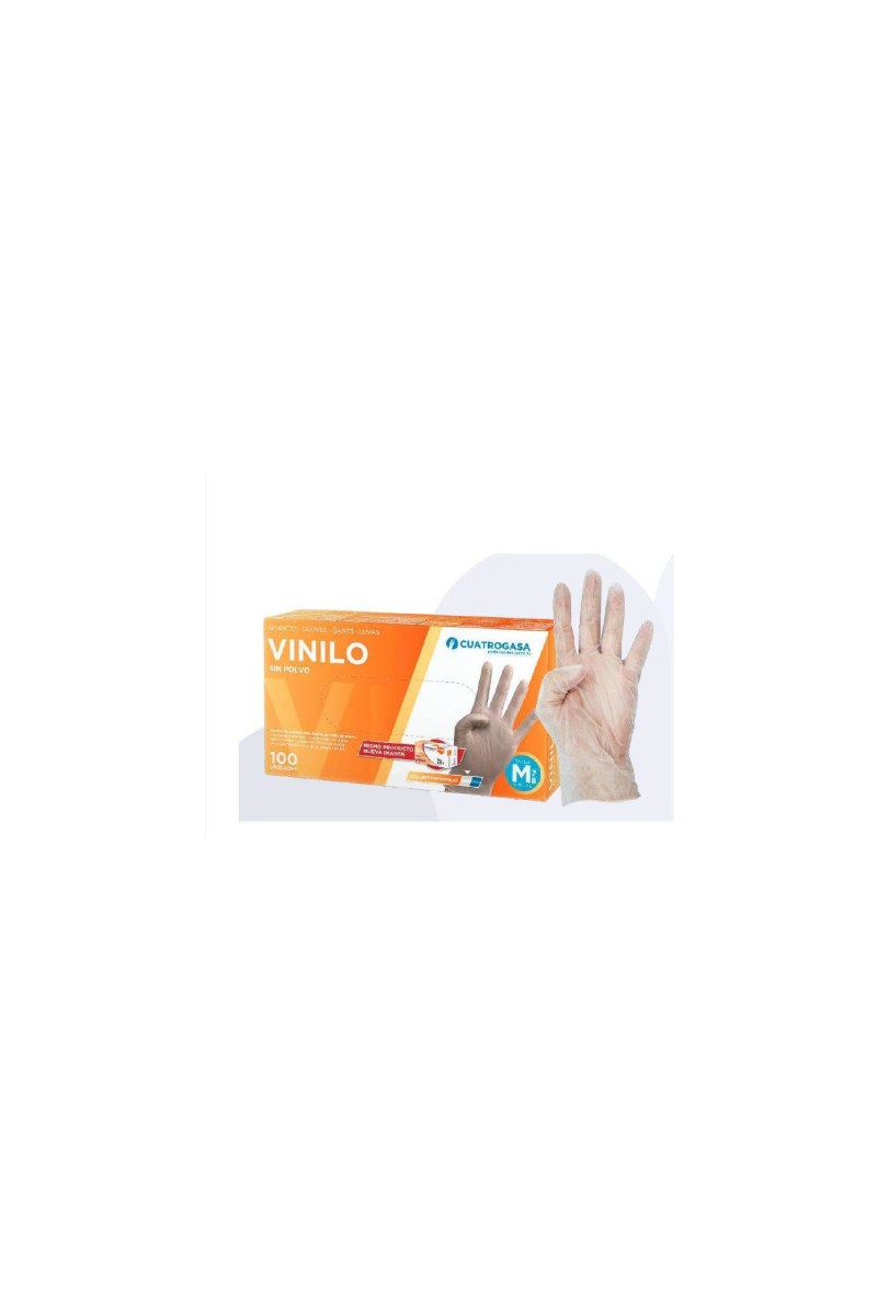 GUANTE VINILO SIN POLVO T/M (100UDS)
