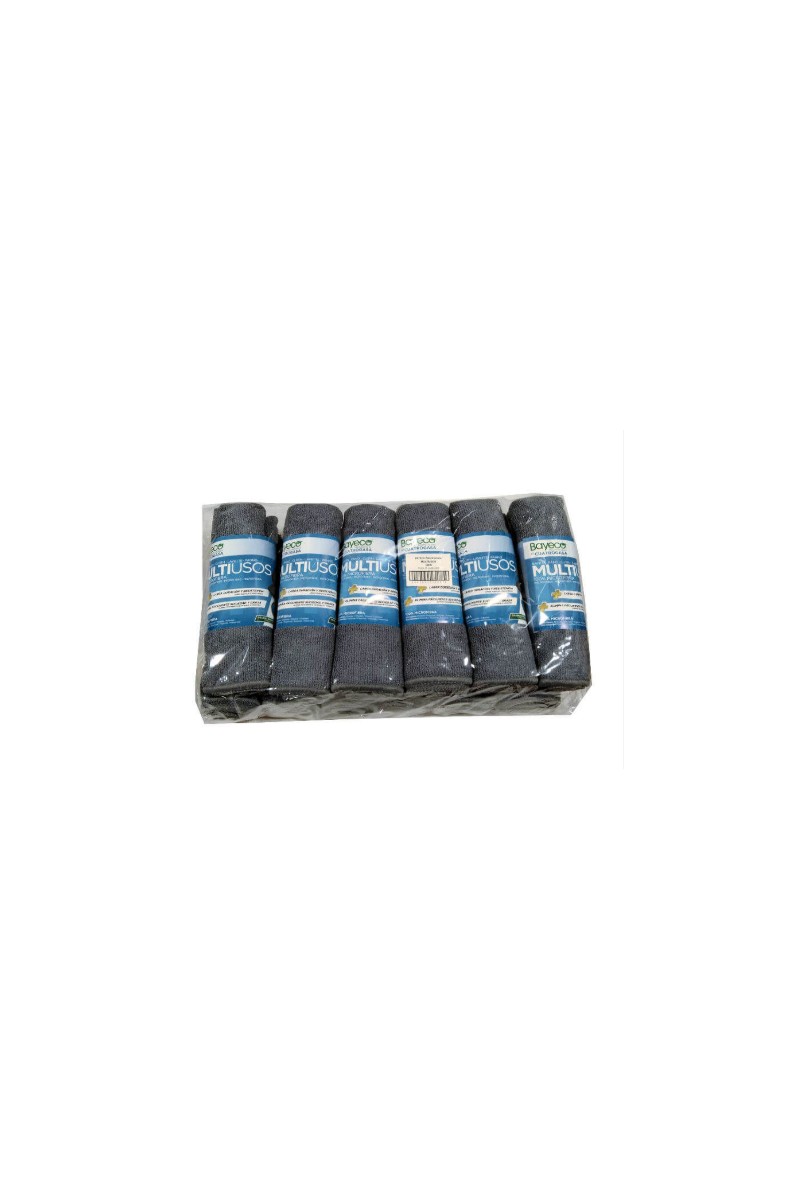 BAYETA MICROFIBRA BASIC GRIS CLARO 35X40 12UD